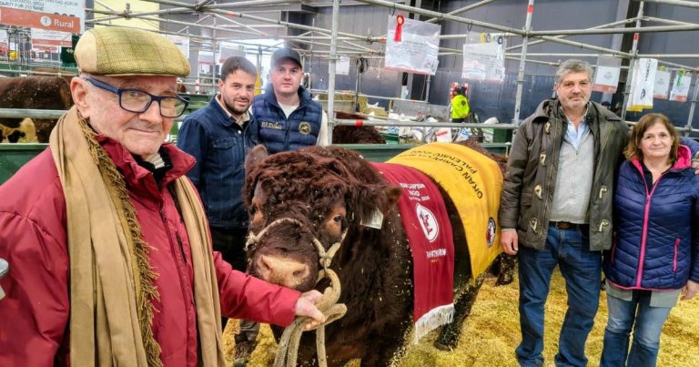 A los 90 años festejó su primer Gran Campeón junto a la cuarta y quinta generación de criadores Shorthorn