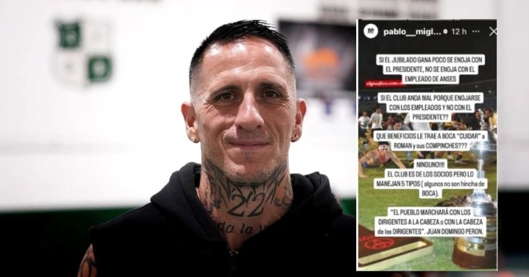 El contundente descargo de Pablo Migliore contra la dirigencia de Boca