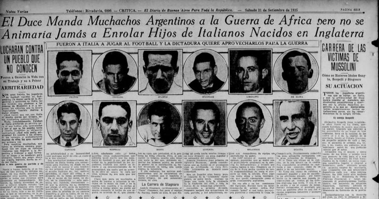 "Queríamos jugar al fútbol, no combatir”: cómo fue la huida de película de tres cracks argentinos de la Italia de Benito Mussolini