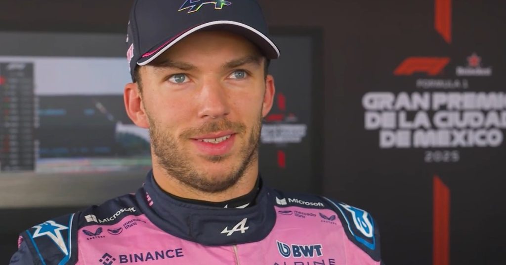 Se ríe para no llorar: la reacción de Pierre Gasly al ser consultado por el GP de México