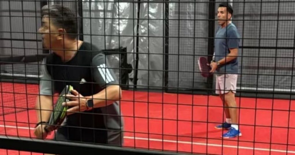 Gallardo y Tevez, compañeros de pádel