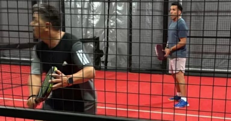 Gallardo y Tevez, compañeros de pádel