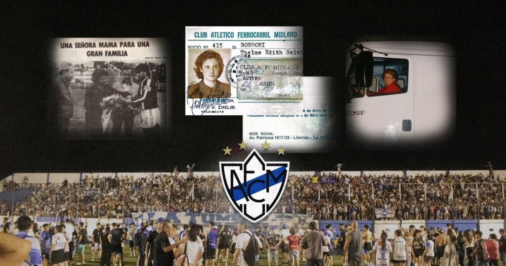 Thelma Edith Salvi, la dama de hierro que hizo grande a Midland, se sentaba en la mesa con Grondona y daba la arenga en el vestuario mirando el techo