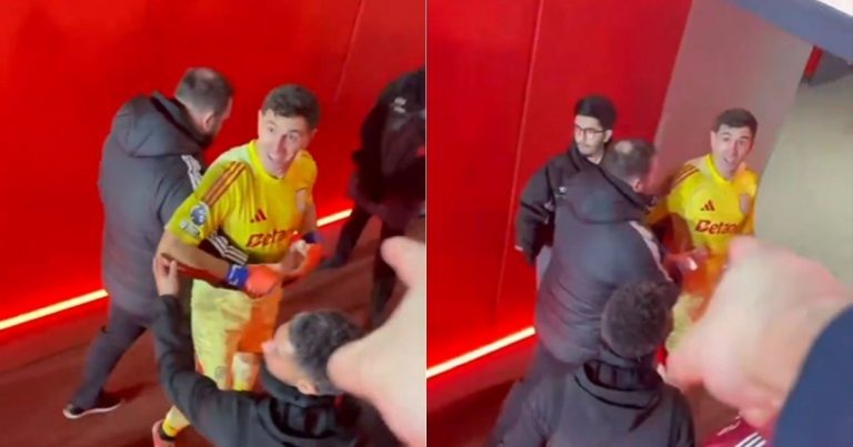 Video: el cruce del Dibu Martínez con los hinchas del Arsenal