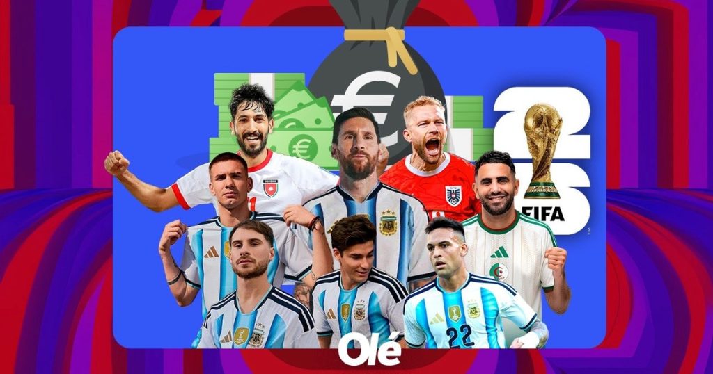 Mundial 2026: Argentina duplica su valor en euros sumados Austria, Argelia y Jordania