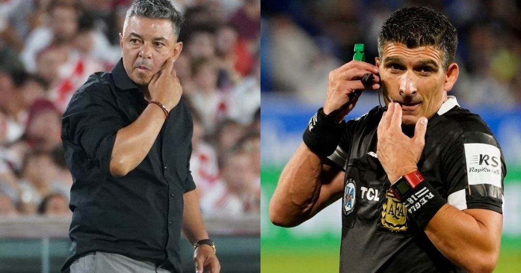Gallardo y el reencuentro en La Paternal con un árbitro al que le declaró la guerra