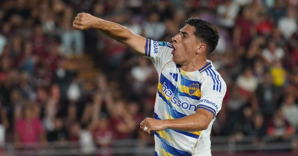 Merentiel, imparable y doblete de lujo en la goleada de Boca a Lanús
