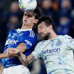 Sin Lautaro por lesión y con Nico Paz y Maxi Perrone de arranque, el Como empató frente al Inter en la ida de las semis de la Copa Italia