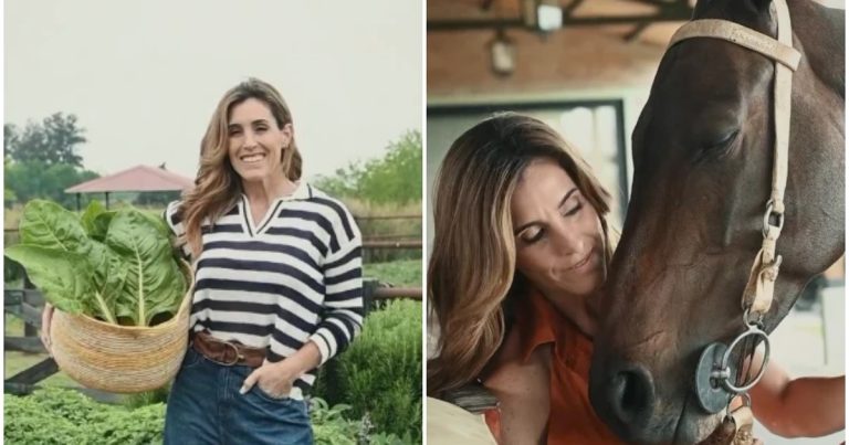 Así vive La Sole en Arequito: estilo campestre, enorme pileta y animales